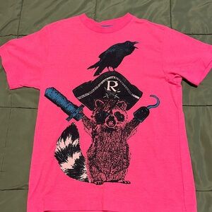 Old Navy kid’s neon pink pirate raccoon tee